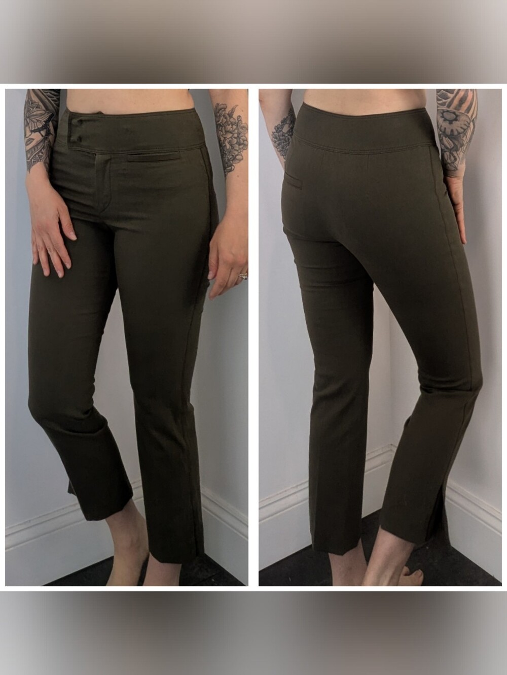 Isabel Marant Cropped Straight Leg Side Stripe Trouser 38/M Quiet Luxury Classic